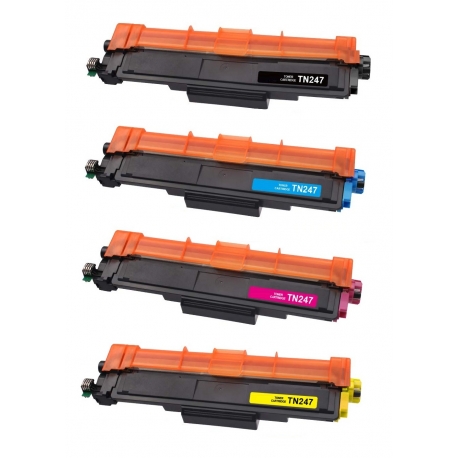 Pack 4 Cartuchos Toner Brother TN243 TN247 Compatible